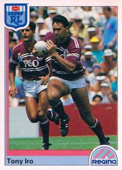 1992 Regina NSW Rugby League #81 Tony Iro Front